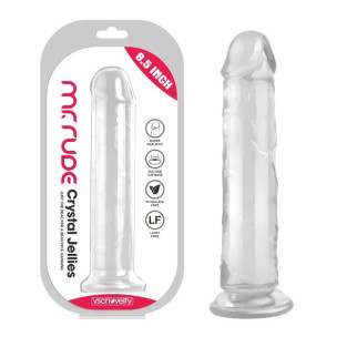 Фалоїмітатор на присоску Crystal Jellies Realistic Dildo Clear Mr. Rude 8.5 18+ - Інтернет-магазин спільних покупок ToGether