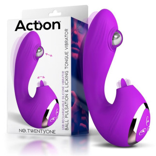 Вібратор для жінок Action No Twentyone Ball Pulsation Licking Tongue Vibtrator 18+ - Інтернет-магазин спільних покупок ToGether