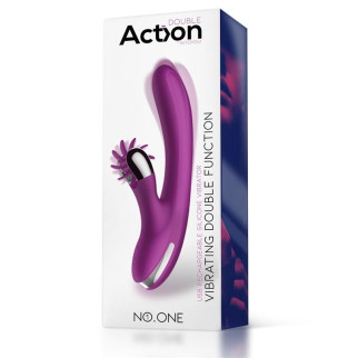 Вібратор із кліторальним стимулятором Action NoOne Vibrator Rotating Wheel 18+ - Інтернет-магазин спільних покупок ToGether