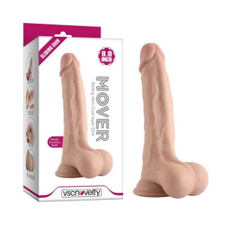 Фалоїмітатор на присоску Sliding Skin Dual Layer Dong-Whole testicles 9.0 18+ - Інтернет-магазин спільних покупок ToGether