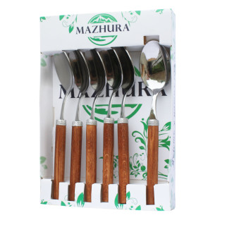 Набір столових ложок Mazhura Wood Walnut MZ-505659 6 предметів - Інтернет-магазин спільних покупок ToGether