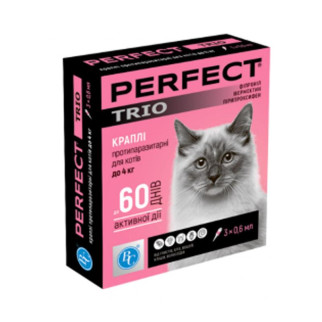 Перфект Trio краплі для кішок від бліх і кліщів до 4кг 0,6 мл - Інтернет-магазин спільних покупок ToGether