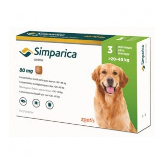 Симпарика жувальні таблетки для собак 80мг 20-40кг 3 таблетки - Інтернет-магазин спільних покупок ToGether