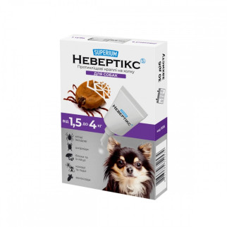 SUPERIUM Nevertix протикліщові краплі на холку для собак 1,5-4кг - Інтернет-магазин спільних покупок ToGether