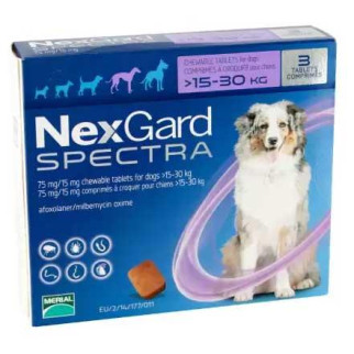 Таблетки Nexgard Spectra від бліх та кліщів для собак вагою 15-30кг, 3 таблетки - Інтернет-магазин спільних покупок ToGether