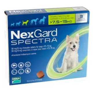 Таблетки Nexgard Spectra від бліх та кліщів для собак вагою 7,5-15кг, 3 таблетки - Інтернет-магазин спільних покупок ToGether