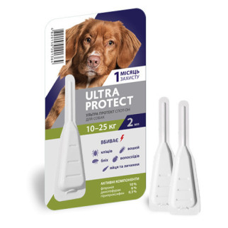 Краплі Ultra Protect проти бліх, кліщів і комарів для собак вагою 10-25 кг - Інтернет-магазин спільних покупок ToGether
