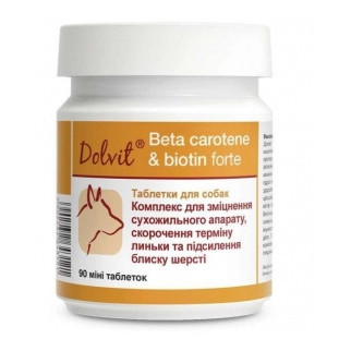 Dolfos Dolvit Beta carotene biotin forte mini Долфос БетаКаротин і біотин форте для собак міні 90 тб. - Інтернет-магазин спільних покупок ToGether