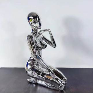 Велика статуетка Кіберпанк Геноїд Хадзіме Сораяма (Hajime Sorayama), срібна - Інтернет-магазин спільних покупок ToGether