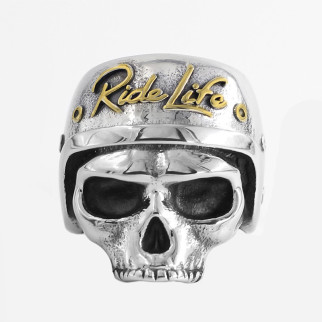Чоловіче кільце череп перстень з нержавіючої сталі у вигляді черепа Байкера Ride Life розмір регульований - Інтернет-магазин спільних покупок ToGether