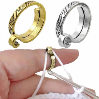 Жіноче кільця для в'язання гачком кільця з хвостом в'язання нитками розмір регульований Золотисте - Інтернет-магазин спільних покупок ToGether