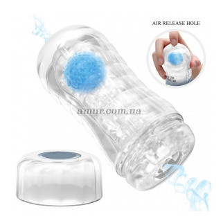 Мастурбатор із кулькою Pretty Love Vacuum Cup, синій - Інтернет-магазин спільних покупок ToGether