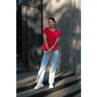 Жіноча футболка з Американського крепу  Червоний 50 - Інтернет-магазин спільних покупок ToGether