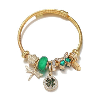 Браслет набір шармів Liresmina Jewelry "Магія Природи" c 8 штук шармиками підвісками золотистий - Інтернет-магазин спільних покупок ToGether