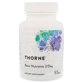 Мультивітаміни без заліза, Thorne Research, Basic Nutrients 2/Day, 60 капсул (4987) - Інтернет-магазин спільних покупок ToGether