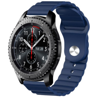Ремінець силіконовий 22мм Samsung Gear S3 | Galaxy Watch 46 | Galaxy Watch 3 45 mm LineS BeWatch Темно-Синій - Інтернет-магазин спільних покупок ToGether