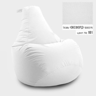 Безкаркасне крісло мішок груша Coolki XXL 90x130 Білий (Оксфорд 600D PU) - Інтернет-магазин спільних покупок ToGether