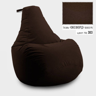 Безкаркасне крісло мішок груша Coolki L 65x85 Темно-коричневий (Оксфорд 600D PU) - Інтернет-магазин спільних покупок ToGether