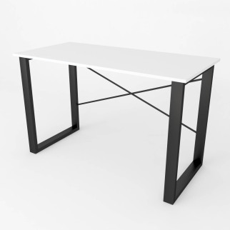 Письмовий стіл Ferrum-decor Драйв 750x1000x700 Чорний метал ДСП Білий 16 мм (DRA064) - Інтернет-магазин спільних покупок ToGether