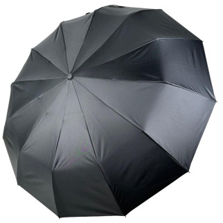 Стильна чоловіча складана парасоля-автомат на 12 подвійних спиць із прямою ручкою від Feeling Rain чорний 02312-1 - Інтернет-магазин спільних покупок ToGether