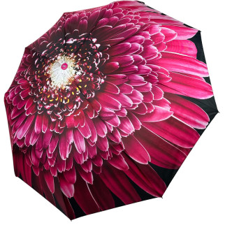 Жіноча парасоля напівавтомат з принтом квітки від Toprain на 9 спиць рожева ручка 0703-3 - Інтернет-магазин спільних покупок ToGether