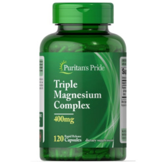 Мікроелемент Магній Puritan's Pride Triple Magnesium Complex 400 mg 120 Caps - Інтернет-магазин спільних покупок ToGether