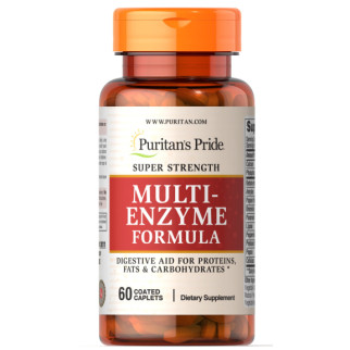 Мульти ензими Super Strength Multi Enzyme Puritan's Pride 60 капсул (32063) - Інтернет-магазин спільних покупок ToGether