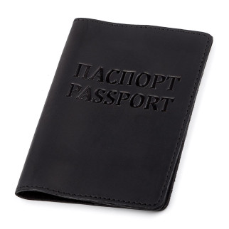 Обкладинка на паспорт Shvigel шкіряна Чорний (13917) - Інтернет-магазин спільних покупок ToGether