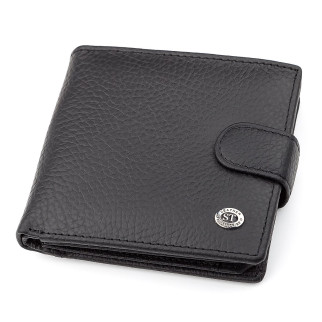Чоловічий гаманець ST Leather ST153 Чорний шкіряний (18345) - Інтернет-магазин спільних покупок ToGether
