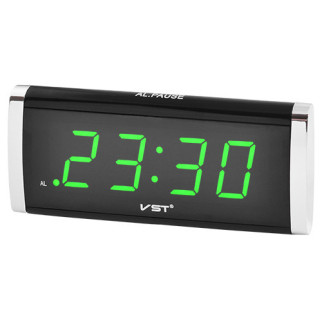 Настільний годинник із зеленим підсвічуванням VST 730 Чорний (008405) - Інтернет-магазин спільних покупок ToGether