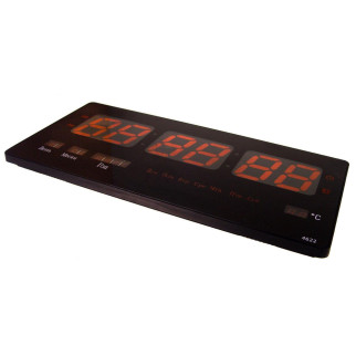 Настінний годинник електронний LED CW 4622 з червоним підсвічуванням, чорний - Інтернет-магазин спільних покупок ToGether
