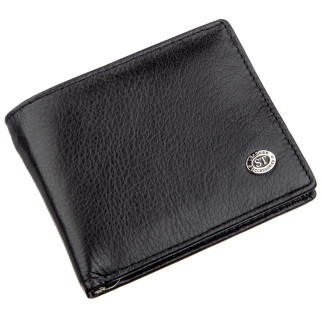 Компактний чоловічий гаманець ST Leather 18837 Чорний - Інтернет-магазин спільних покупок ToGether