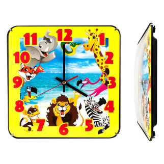 Настінні годинники дитячі Montre Мультяшки на морі 30х30х5 см Скло Тихий хід (21601) - Інтернет-магазин спільних покупок ToGether
