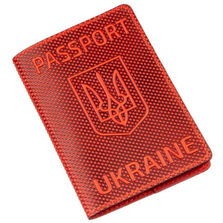 Обкладинка на паспорт Shvigel із точковим тисненням шкіряна Червоний (13958) - Інтернет-магазин спільних покупок ToGether