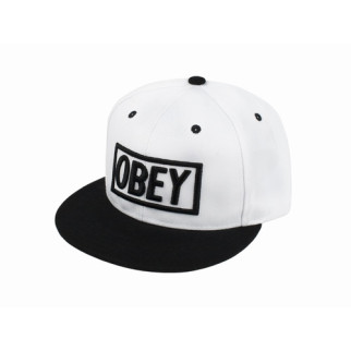 Бейсболка peaked cap OBEY Білий One sizе Чорний (23259) - Інтернет-магазин спільних покупок ToGether