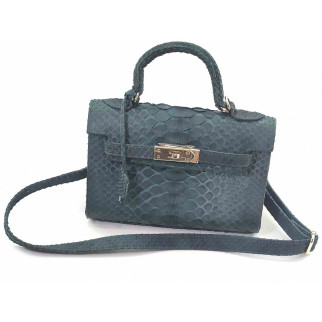 Жіноча сумка Piton Bags зі шкіри пітона 22х24х9 см Зелена (DN32804) - Інтернет-магазин спільних покупок ToGether