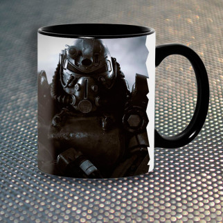 Чашка Fan Girl Броня Т-51 Fallout 76 New (14442) 330 мл Чорний - Інтернет-магазин спільних покупок ToGether