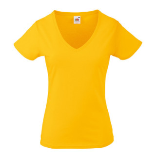 Футболка Fruit of the Loom Lady-fit V-neck XS Жовтий (061398034XS) - Інтернет-магазин спільних покупок ToGether