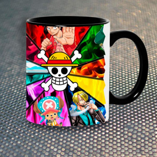 Чашка Fan Girl Великий Куш One Piece (5628) 330 мл Чорний - Інтернет-магазин спільних покупок ToGether