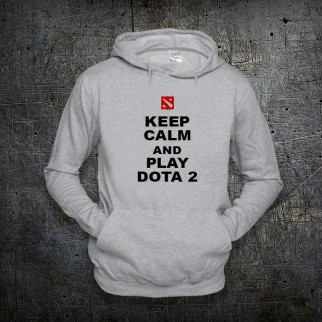 Худі Fruit of the Loom Заспокойся та Грай у Доту Keep Calm and Play Dota 2 Сірий S (129705) - Інтернет-магазин спільних покупок ToGether