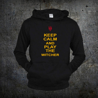 Худі Fruit of the Loom Заспокойся та Грай у Відьмака Keep Calm The Witcher Чорний M (9903) - Інтернет-магазин спільних покупок ToGether