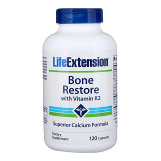 Відновлення Кістей + К2 Bone Restore with Vitamin K2 Life Extension 120 Капсул - Інтернет-магазин спільних покупок ToGether