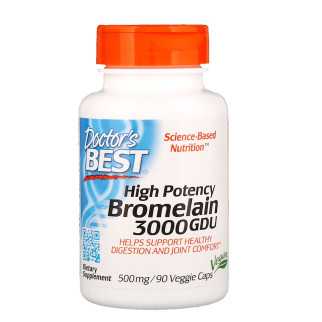 Бромелайн, Bromelain, Doctor's Best, 500 мг, 90 капсул - Інтернет-магазин спільних покупок ToGether