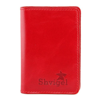 Стильна візитниця SHVIGEL 00116 Червоний (00116) - Інтернет-магазин спільних покупок ToGether