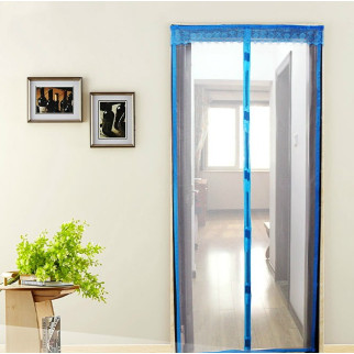 Антимоскітна сітка штора на двері на магнітах Magic mesh 210х90 см Блакитна (hub_ng1my2) - Інтернет-магазин спільних покупок ToGether