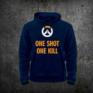 Худі Fruit of the Loom Один Постріл Одна Смерть One Shot One Kill - Overwatch Синій L (1492539) - Інтернет-магазин спільних покупок ToGether