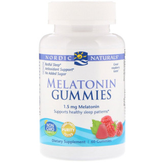 Nordic Naturals, Melatonin Gummies, Raspberry, 1.5 mg, 60 Gummies - Інтернет-магазин спільних покупок ToGether
