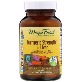 Сила куркуми для печінки, Turmeric Strength for Liver, MegaFood, 60 таблеток - Інтернет-магазин спільних покупок ToGether