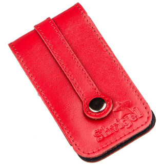 Компактна шкіряна ключниця з хлястиком SHVIGEL 13987 Червона - Інтернет-магазин спільних покупок ToGether