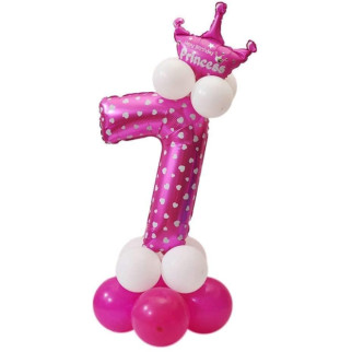 Святкова цифра 7 UrbanBall з повітряних кульок для дівчинки Рожевий (UB350) - Інтернет-магазин спільних покупок ToGether